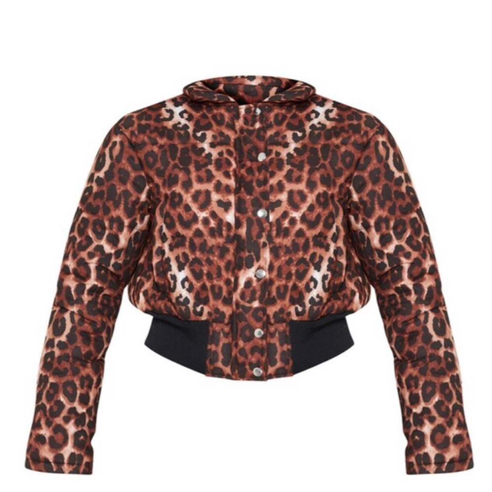 Leopard print puffer jacket 🐆